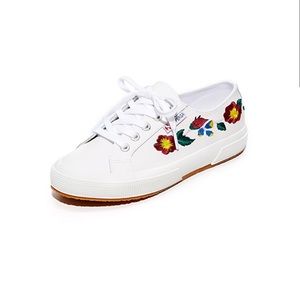 Superga Leather Embroidery Sneakers